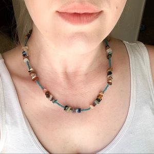 Beautiful Rock/Gem and Turquoise Necklace